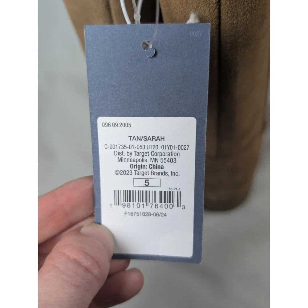 Universal Thread Sarah Suede Leather Boots Womens 5 Tan Shearling Lined‎ NWT